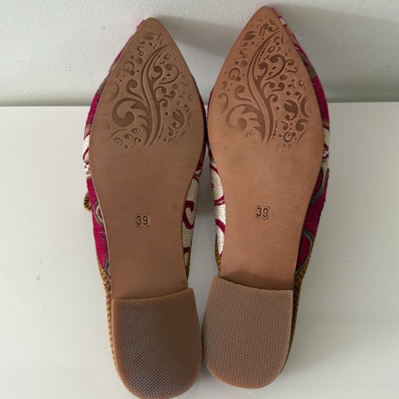 SUZANIART Embroidered Mules Shoes 39/9 - Picture 5 of 5